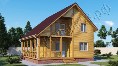 Проект каркасно-щитового дома Д–64